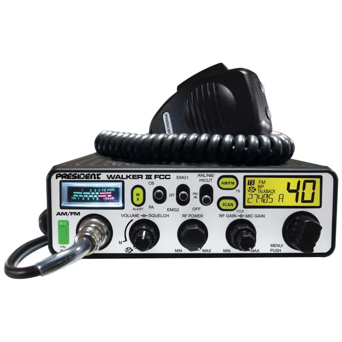 President WALKER III FCC AM/FM CB Radio